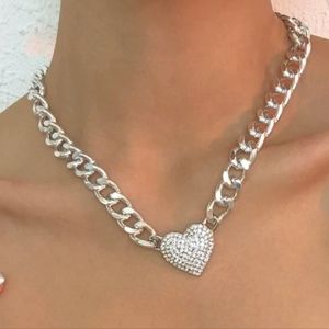 New Heart Charm Chain Necklace Women's Fashion Jewelry